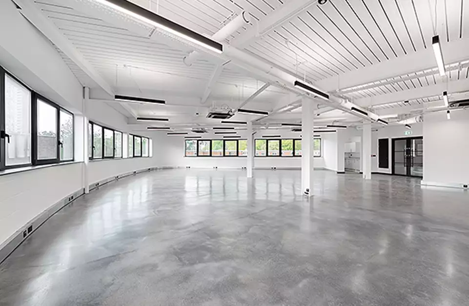Office space to rent at Westbourne Studios, 242 Acklam Road, Portobello, London, unit WE.223, 3154 sq ft (293 sq m).